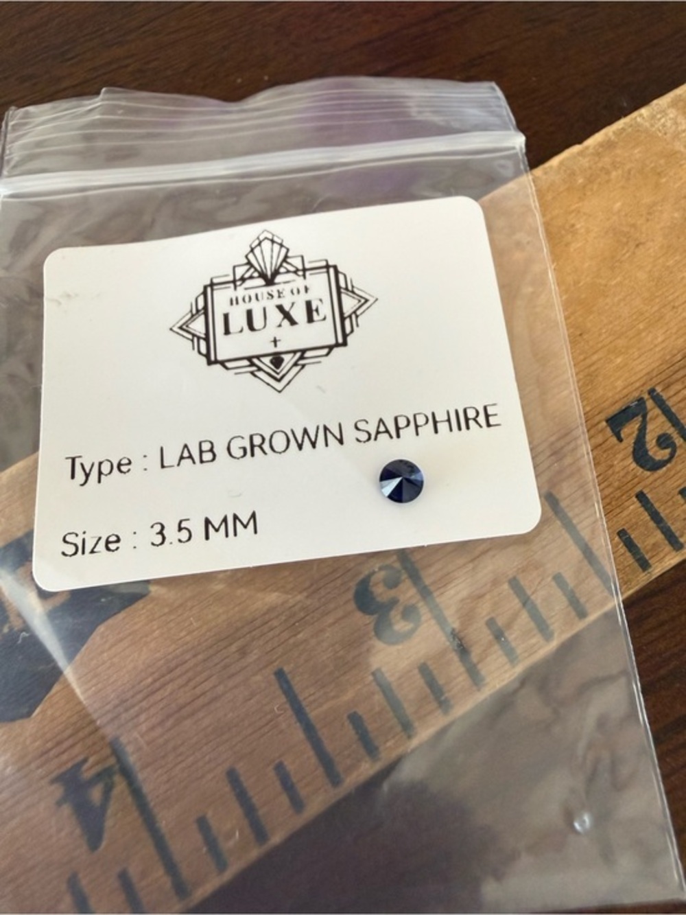 NWT Lab Grown Sapphire 3.5 mm
